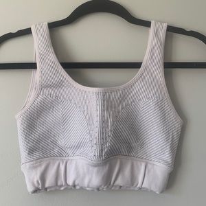 Fabletics light pink unpadded sports bra